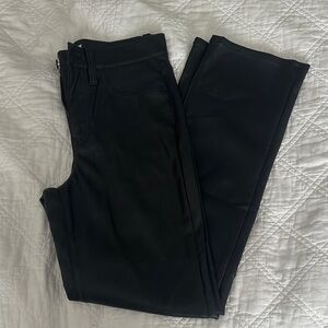 J. Crew Black Faux Leather Zip Front Pants